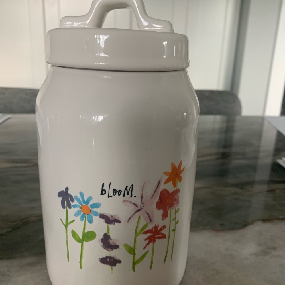 Rae Dunn bloom watercolor canister